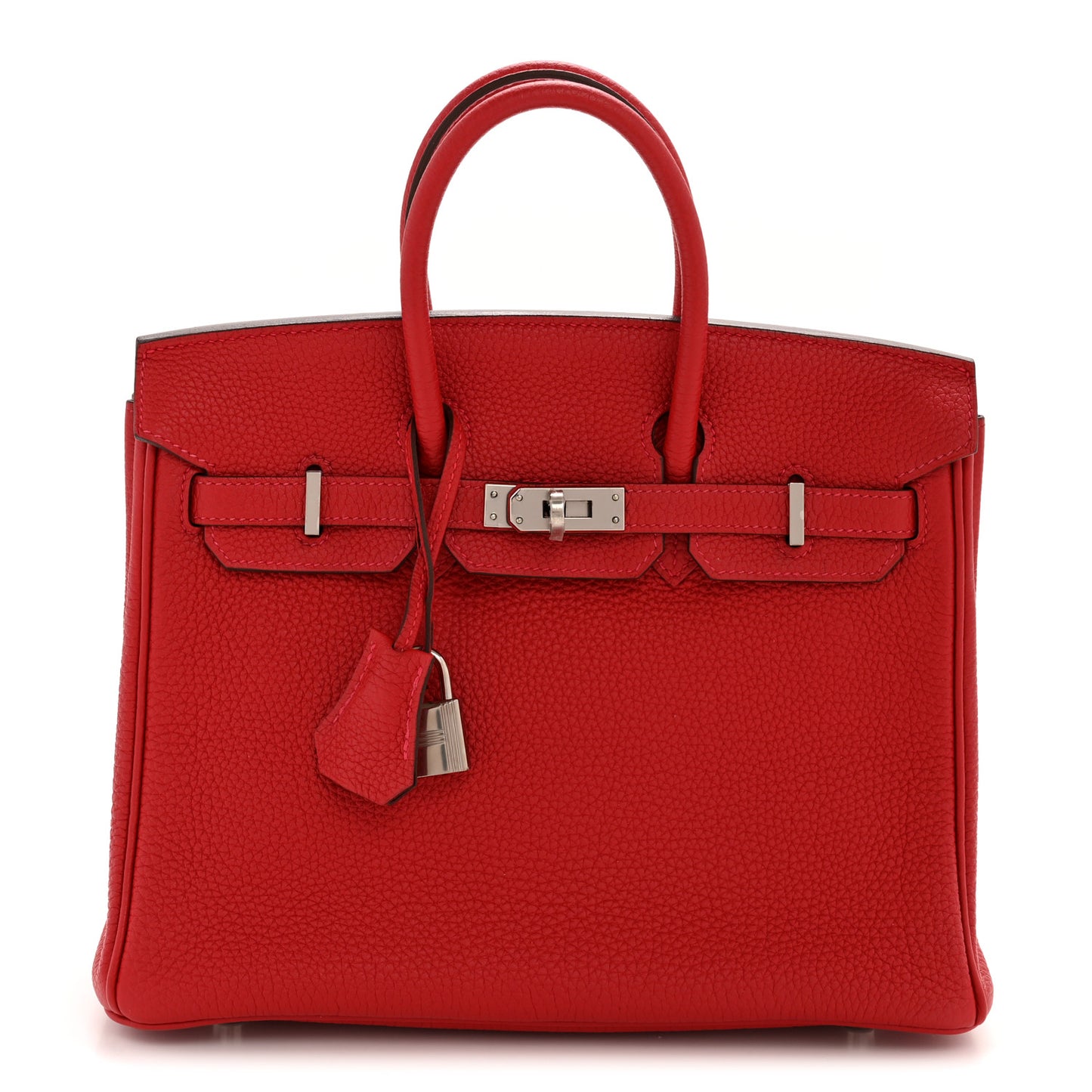 Togo Verso Birkin 25 Rouge Casaque Rouge H