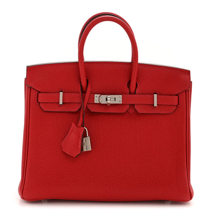 Hermes Togo Verso Birkin 25 Rouge Casaque Rouge H 1 of 13