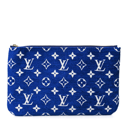 Louis Vuitton Jacquard Velvet Monogram LV Match Neverfull MM GM Pochette Blue 1 of 11