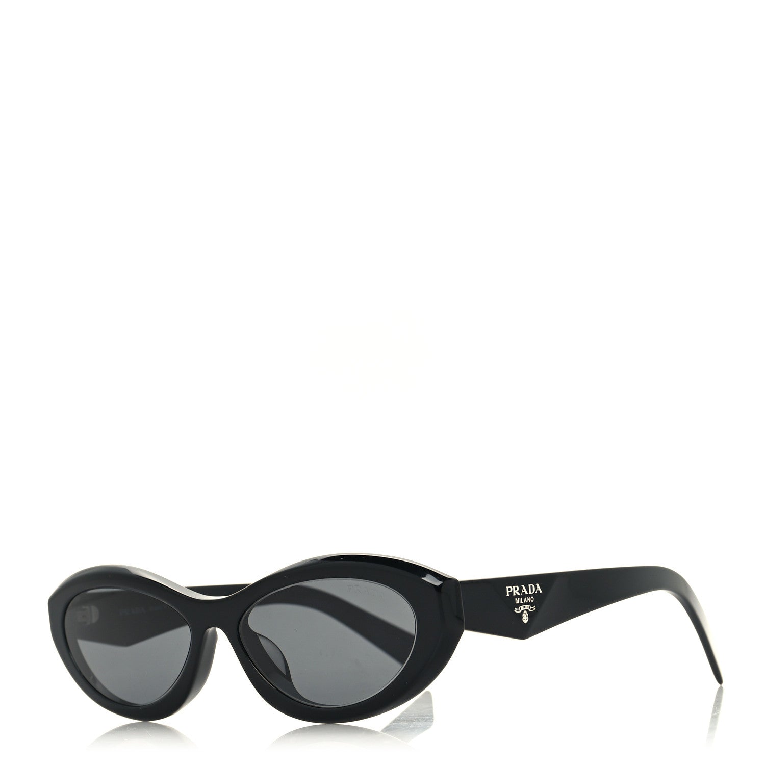 Prada Acetate Oval Sunglasses SPR 26Z Black 1 of 7