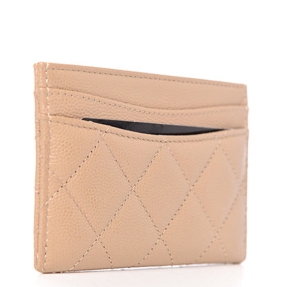 Chanel Caviar Quilted Card Holder Beige 3 of 9