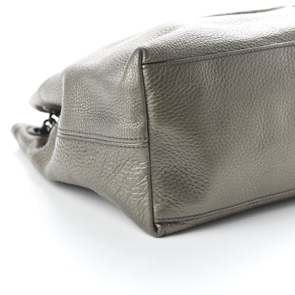 Gucci Metallic Pebbled Calfskin Medium Soho Chain Shoulder Bag Sasso 5 of 9