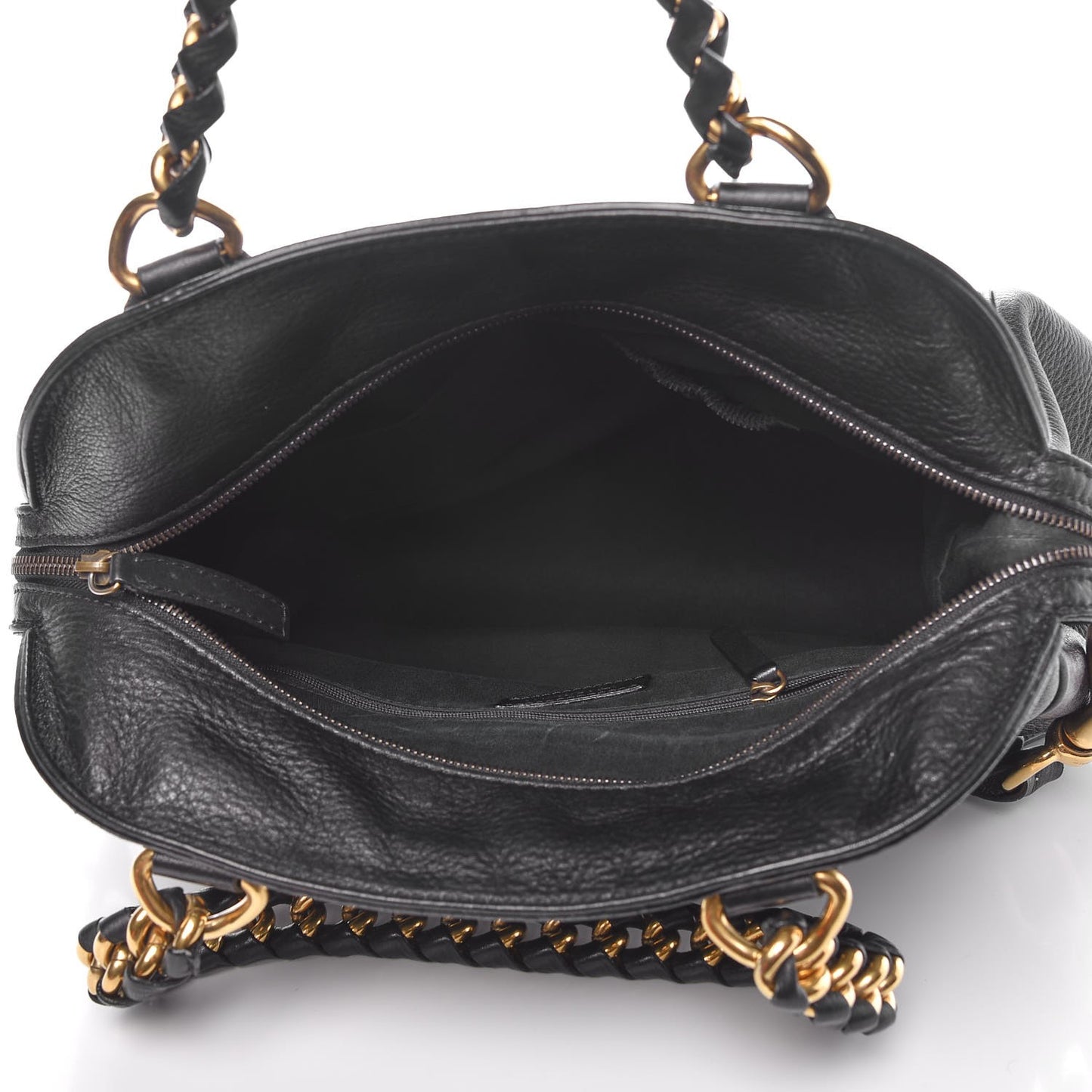 Calfskin Large Chain Wrap Nightingale Black
