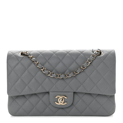 Chanel Caviar Quilted Medium Double Flap Grey 1 of 9