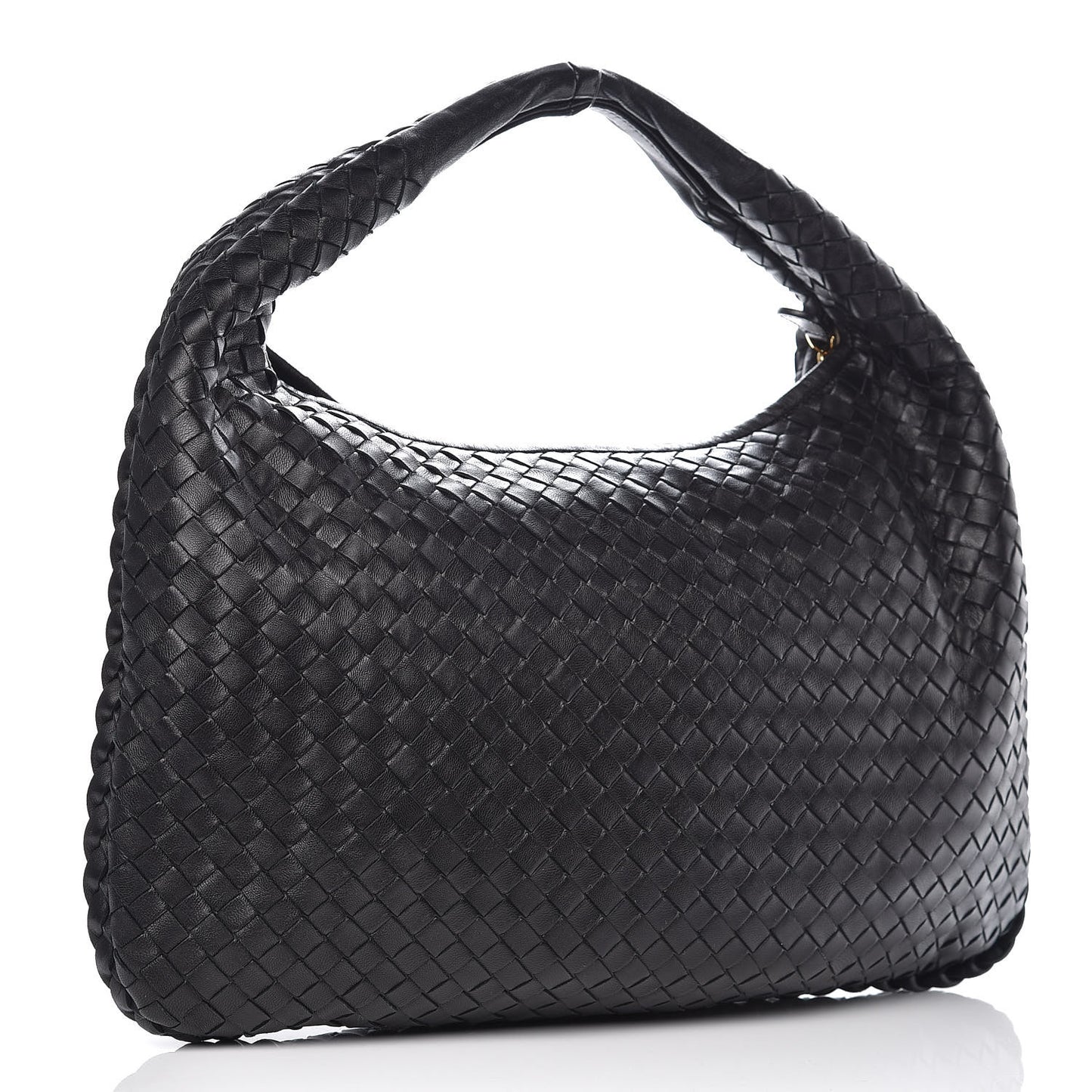 Nappa Intrecciato Medium Veneta Hobo Black