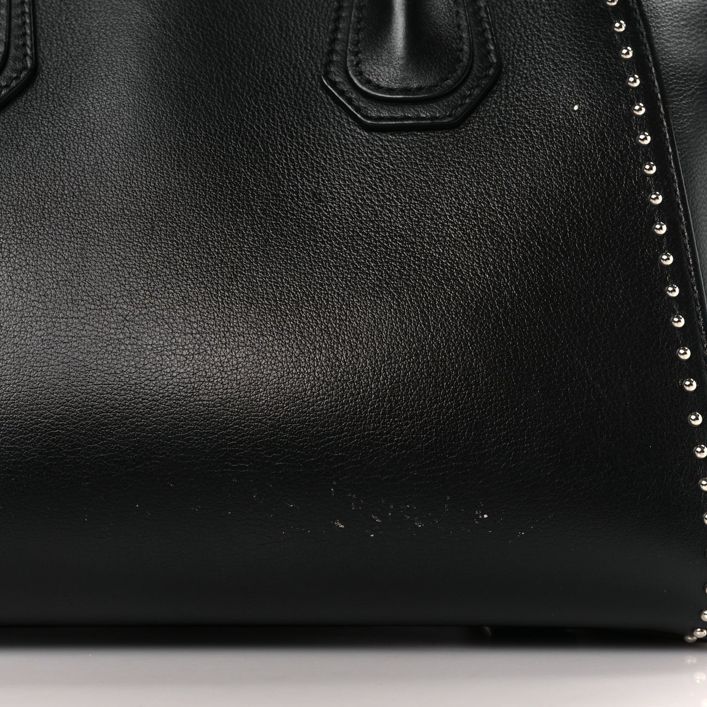 Smooth Calfskin Small Studded Antigona Black