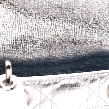 Christian Dior Metallic Grained Calfskin Cannage Small Lucky Badges My Lady Dior Silver 8 of 13
