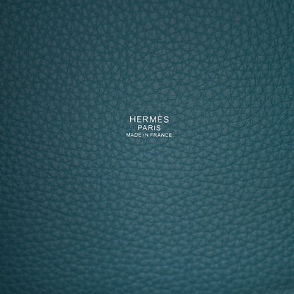 Hermes Taurillon Clemence Picotin Lock 22 MM New Bleu Jean Bleu Jean 6 of 10