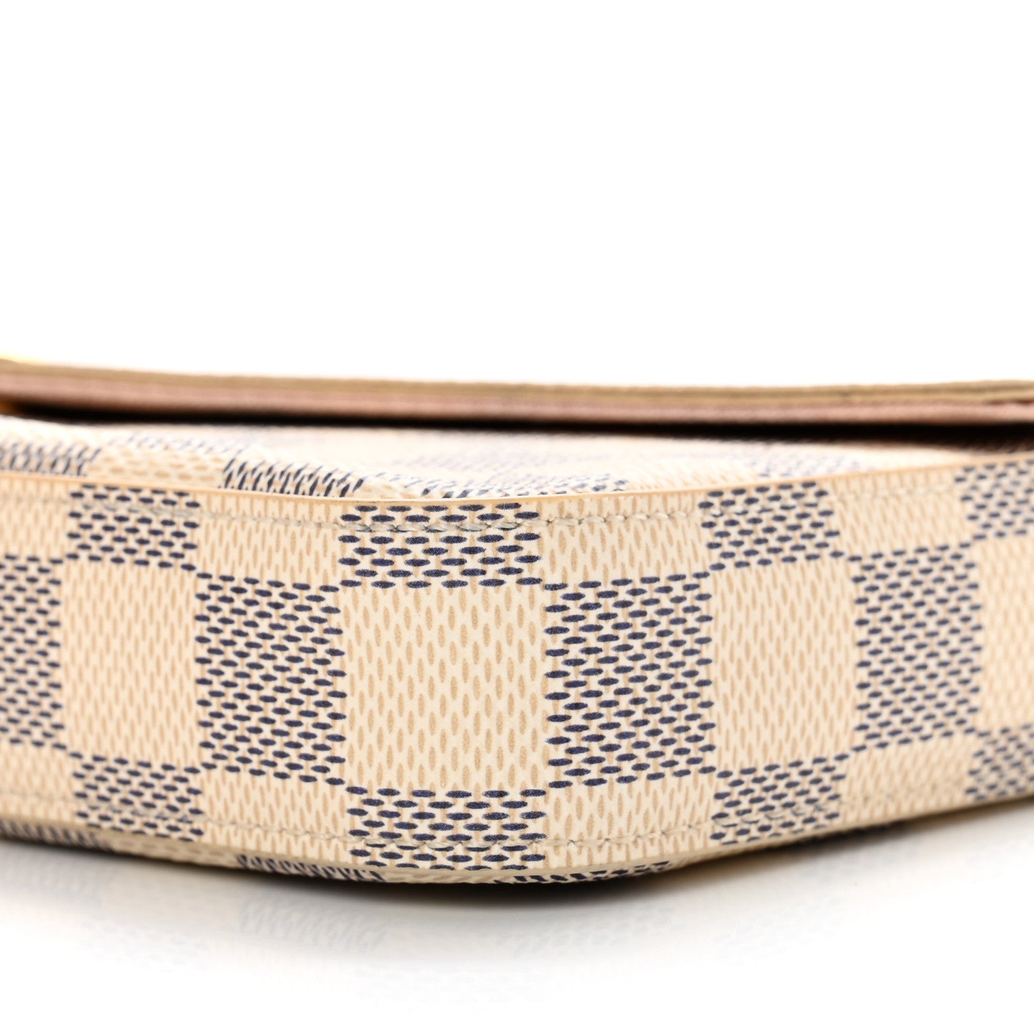 Louis Vuitton Damier Azur Pochette Felicie Chain Wallet Rose Ballerine 6 of 9