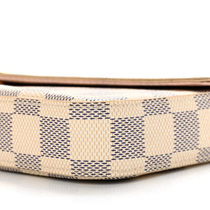 Louis Vuitton Damier Azur Pochette Felicie Chain Wallet Rose Ballerine 6 of 9