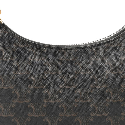 Celine Triomphe Canvas Calfskin Ava Shoulder Bag Tan 9 of 11