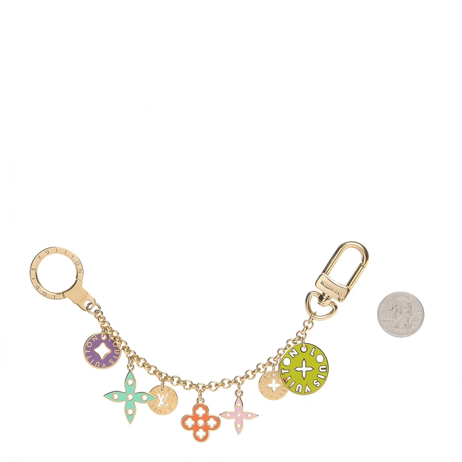 Louis Vuitton Enamel Looping Key Chain Bag Charm Multicolor 2 of 3
