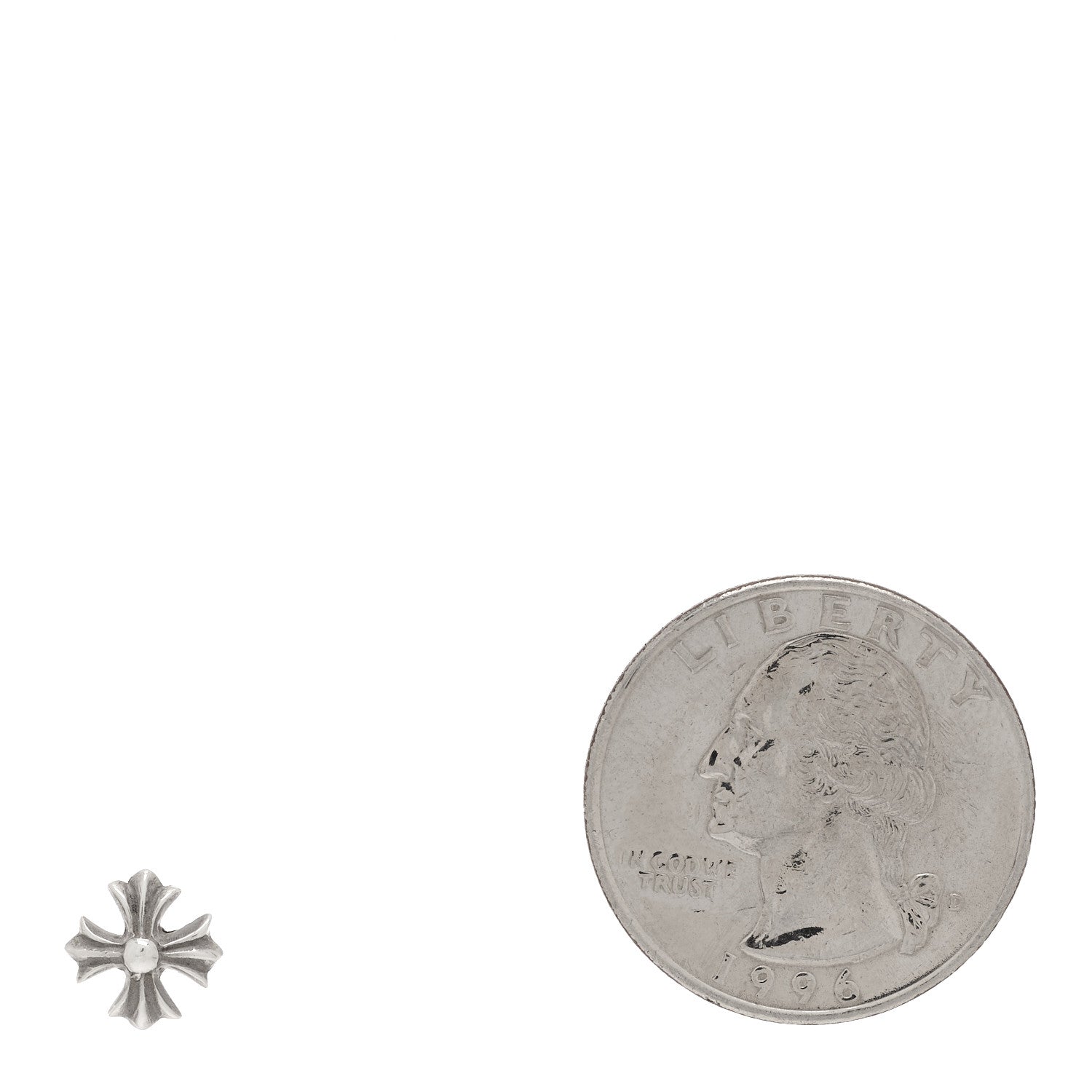 Chrome Hearts Sterling Silver CH Plus Single Stud Earring 2 of 4