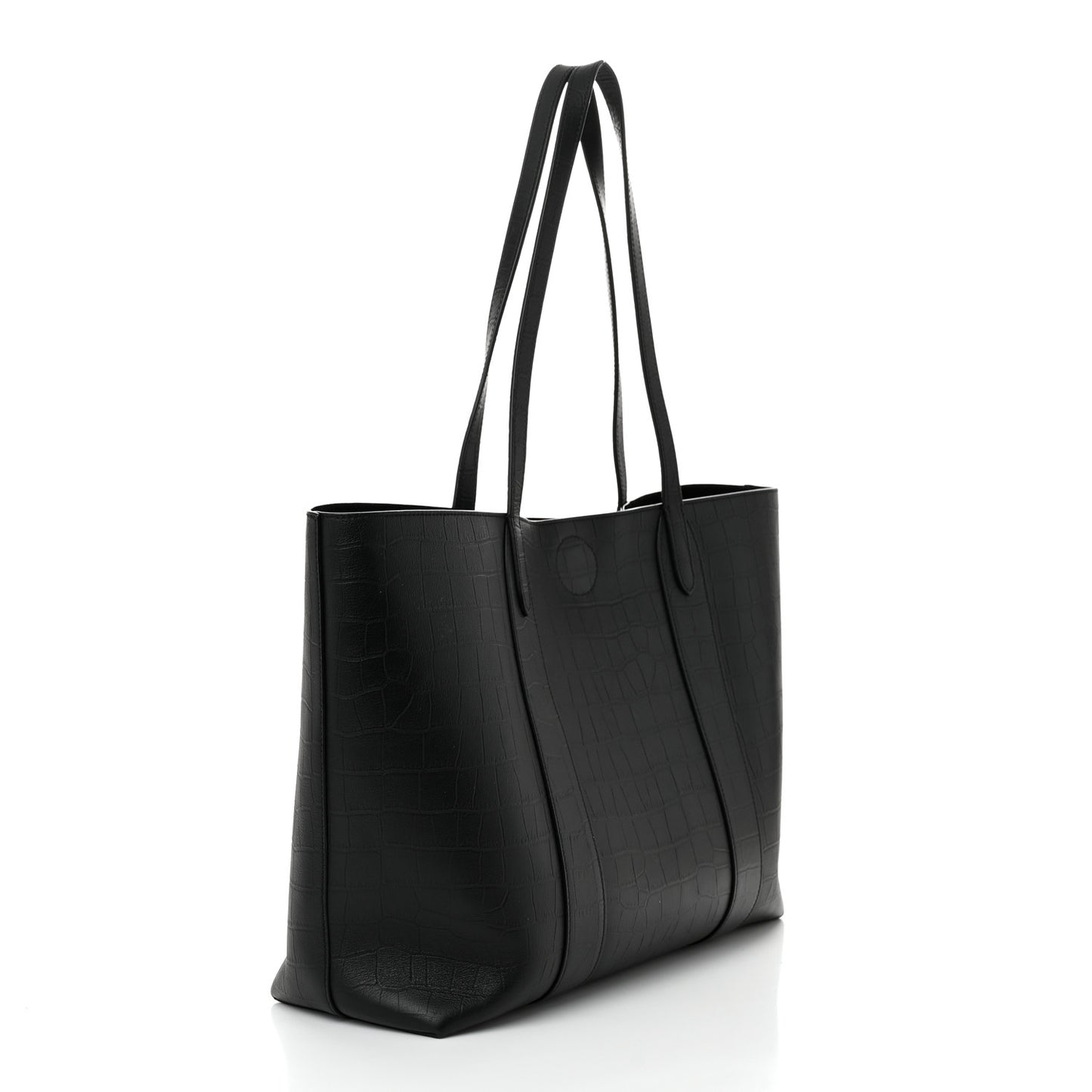 Crocodile Embossed Bayswater Tote Black