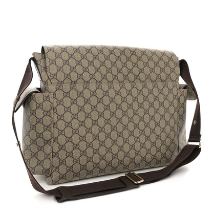 Gucci GG Plus Monogram Messenger Diaper Bag Dark Brown 3 of 12