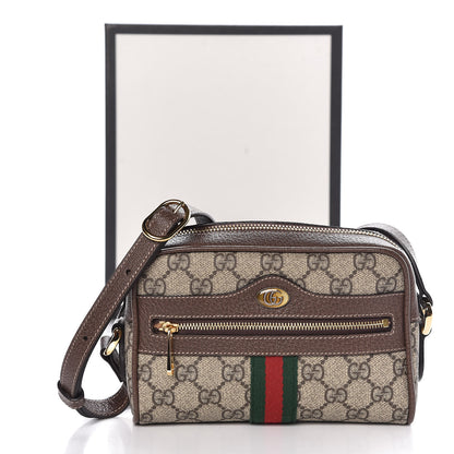 Gucci GG Supreme Monogram Web Mini Ophidia Shoulder Bag Brown 8 of 8