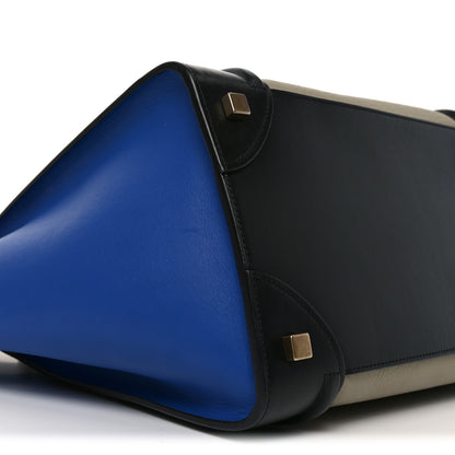 Celine Elephant Calfskin Mini Tri-Color Luggage Beige 9 of 10