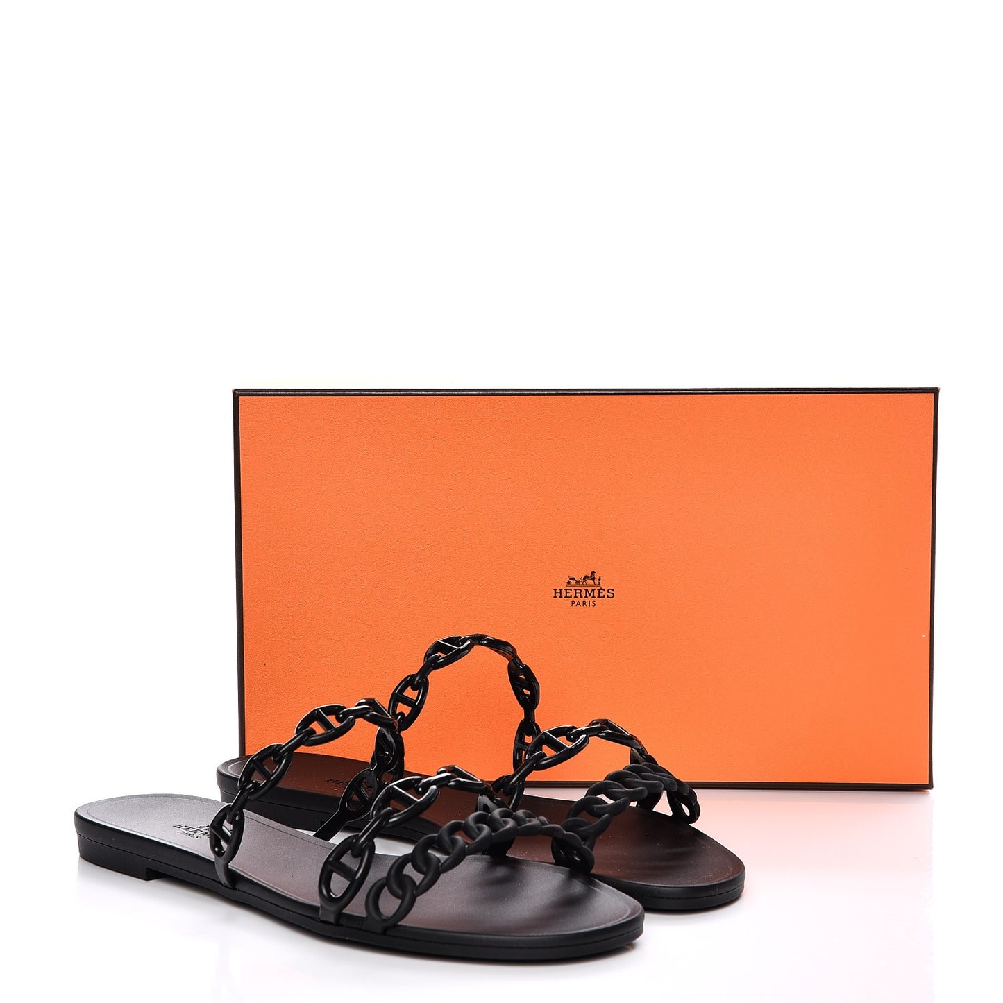 Rubber Chaine d'Ancre Rivage Sandals 38 Black