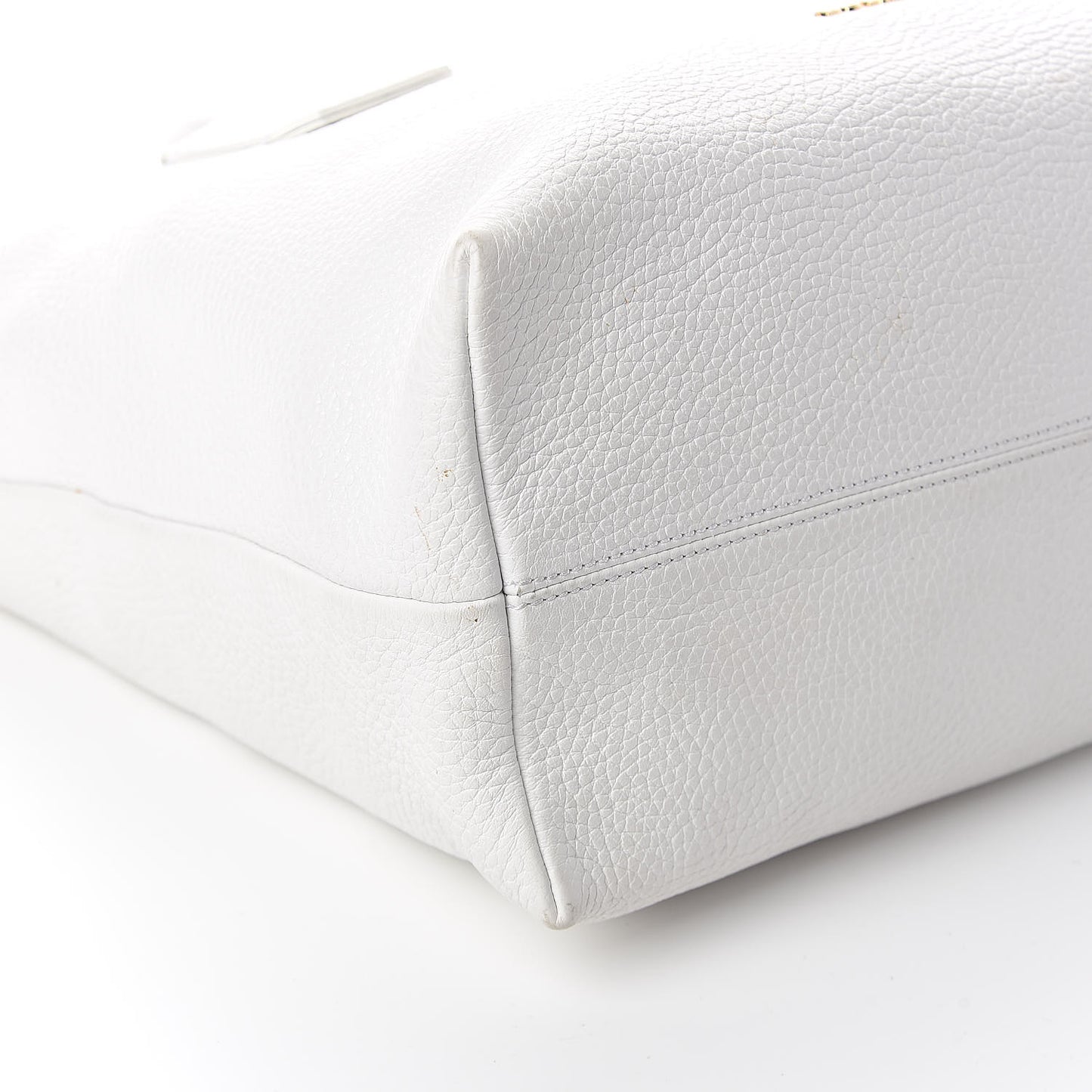 London Grainy Calfskin Medium Baynard Tote White