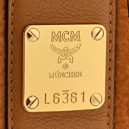 MCM Visetos Medium Liz Reversible Shopper Tote Cognac 12 of 26