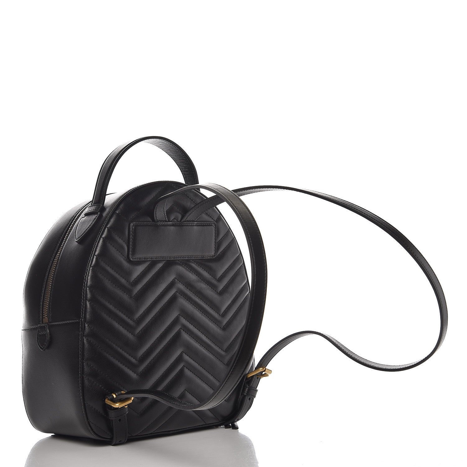 Gucci Calfskin Matelasse GG Marmont Backpack Black 3 of 7