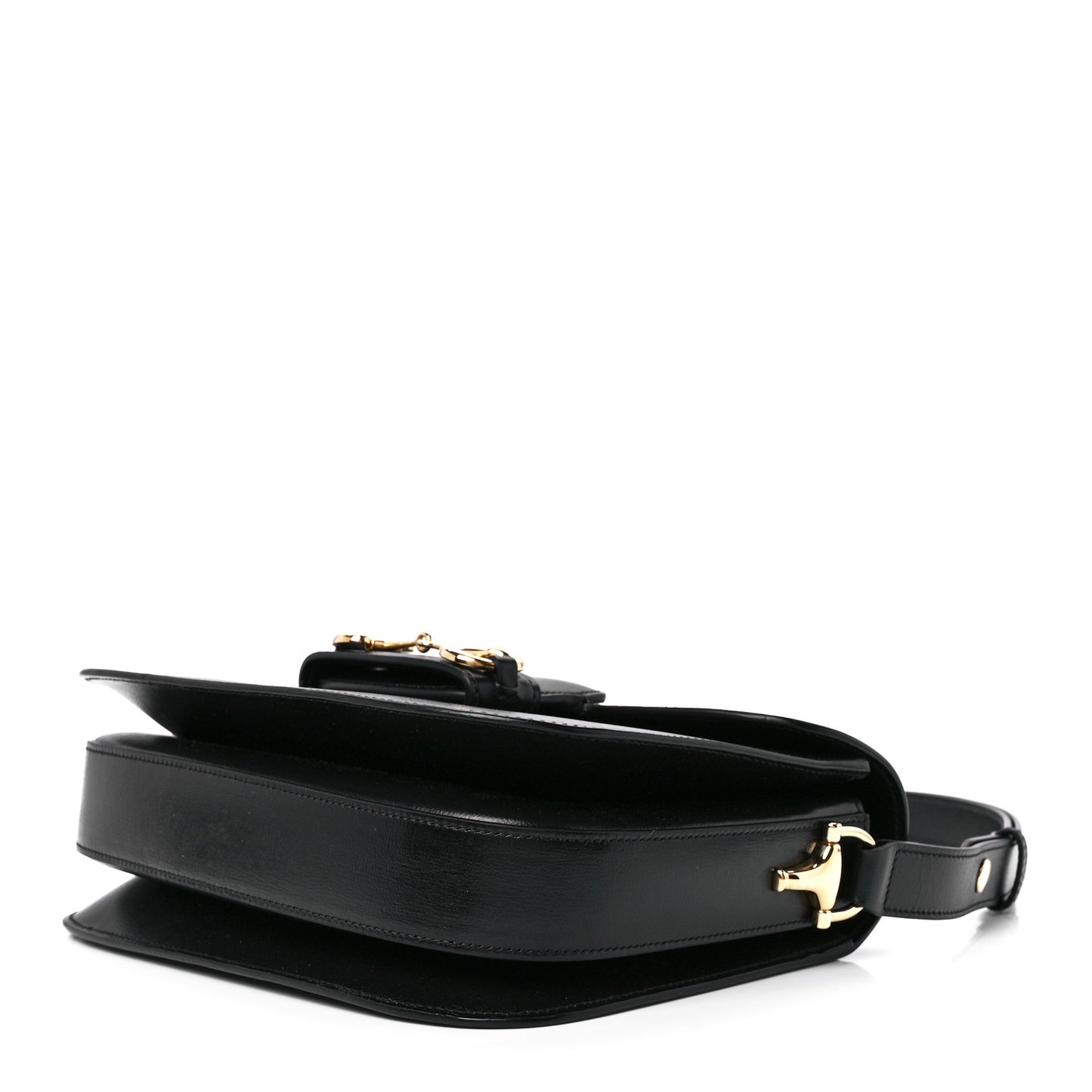Azalea Calfskin Horsebit 1955 Shoulder Bag Black