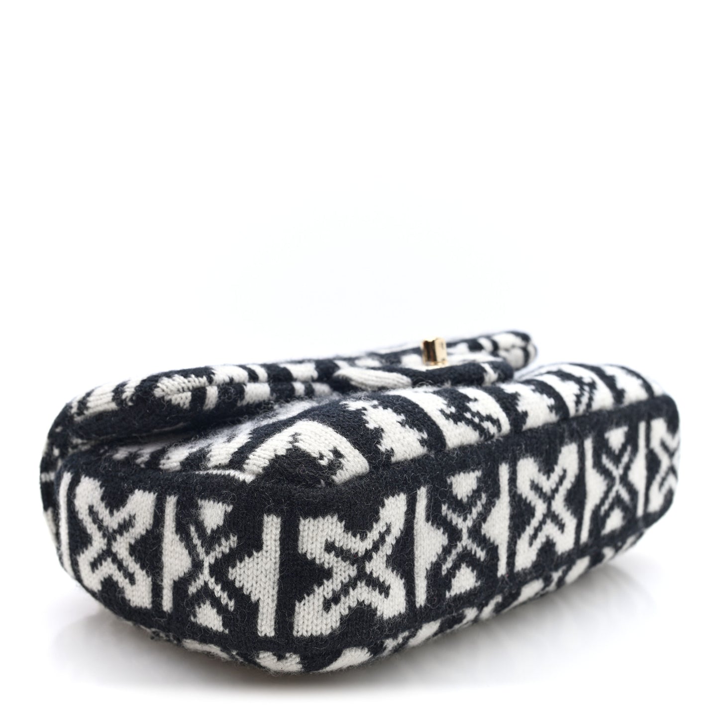 Cashmere Knit Coco Neige Flap Black White