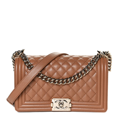 Chanel Caviar Quilted Medium Boy Flap Brown 1 of 12