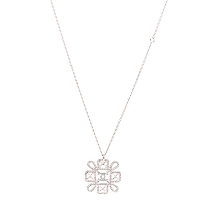 Chanel Crystal Strass Necklace Silver 1 of 4