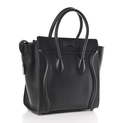 Celine Smooth Calfskin Micro Luggage Black 3 of 14