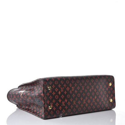 Louis Vuitton Calfskin Catogram City Steamer Cabas XXL Orange Marron 5 of 8