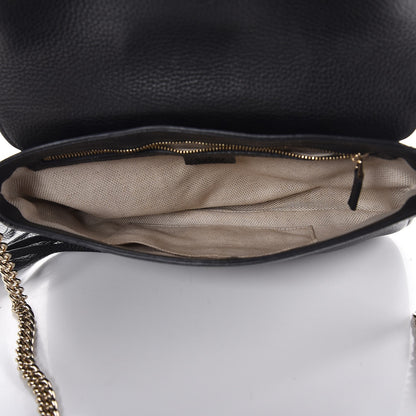 Gucci Pebbled Calfskin Medium Soho Flap Crossbody Black 5 of 12