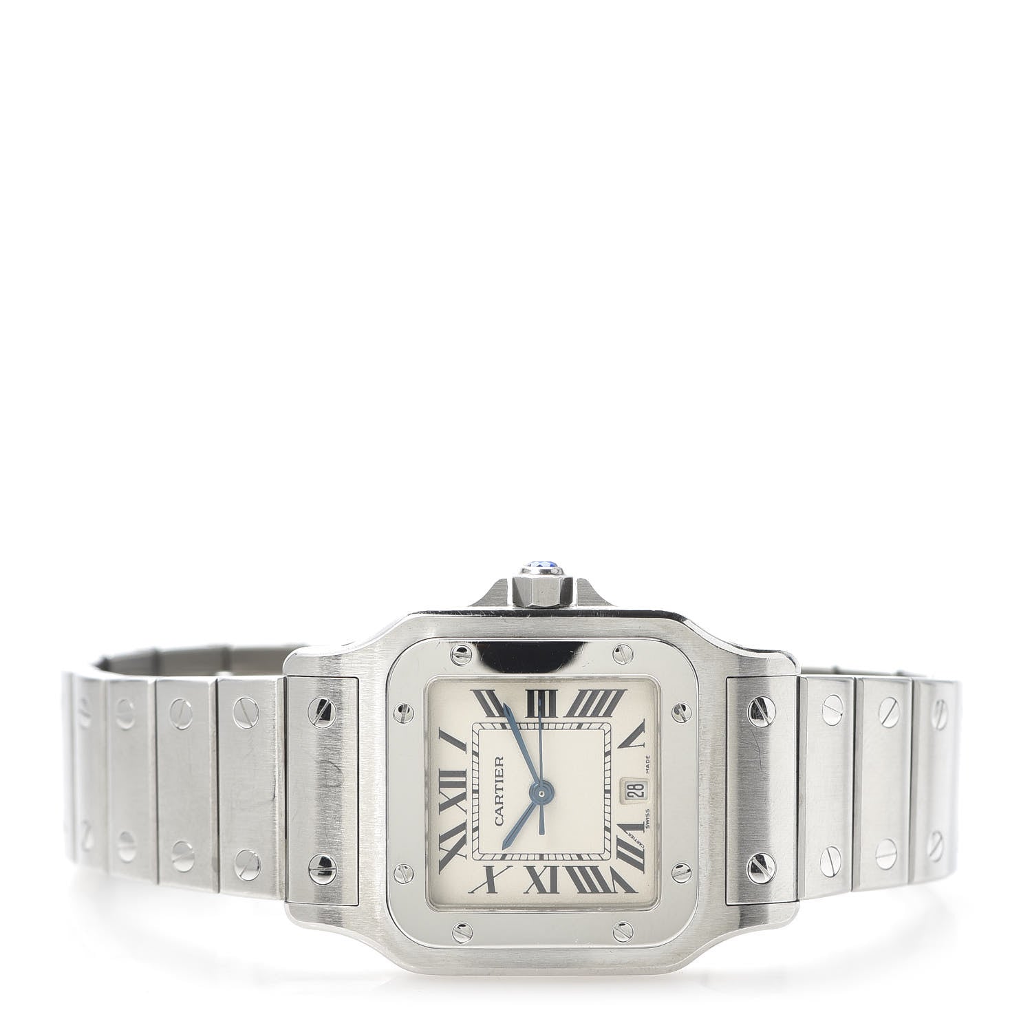 Cartier Stainless Steel 29mm Santos De Galbee Quartz Watch 3 of 7