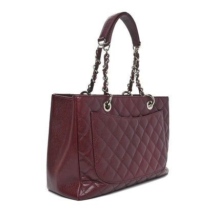 Chanel Caviar Quilted Grand Shopping Tote GST Dark Burgundy 3 of 10
