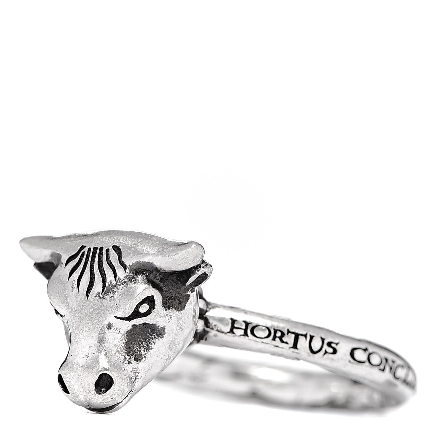 Gucci Sterling Silver Anger Forest Bull's Head Ring 56 7.5 3 of 5