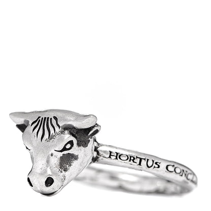 Gucci Sterling Silver Anger Forest Bull's Head Ring 56 7.5 3 of 5