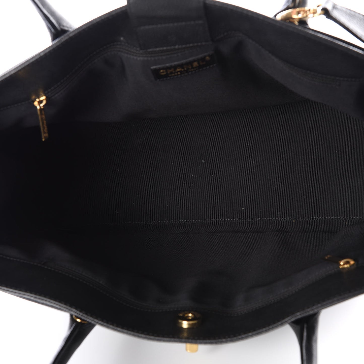 Calfskin Cerf Executive Shopper Tote Black