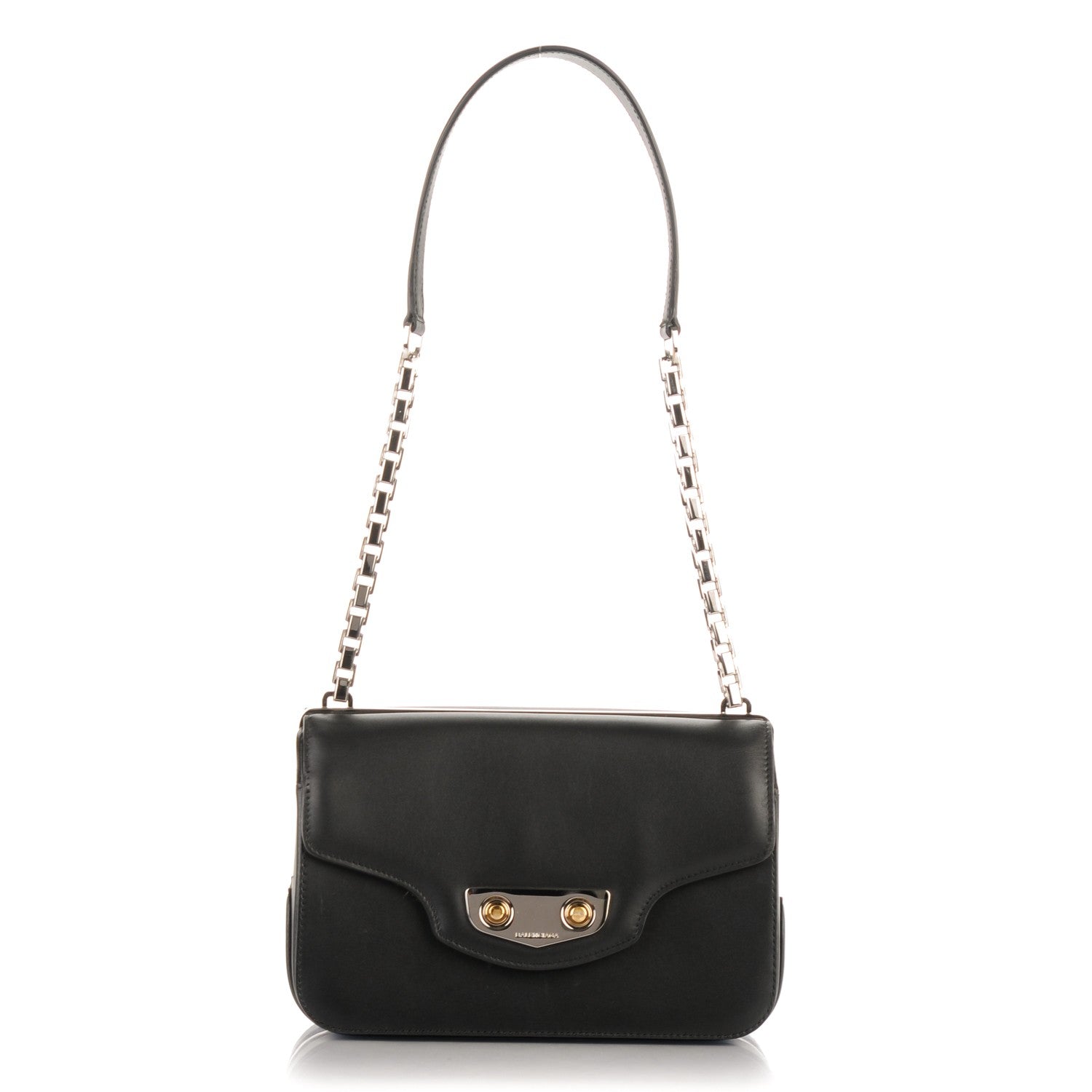 Balenciaga Calfskin Small Classic Hardware Neo Chain Shoulder Bag Black 1 of 7