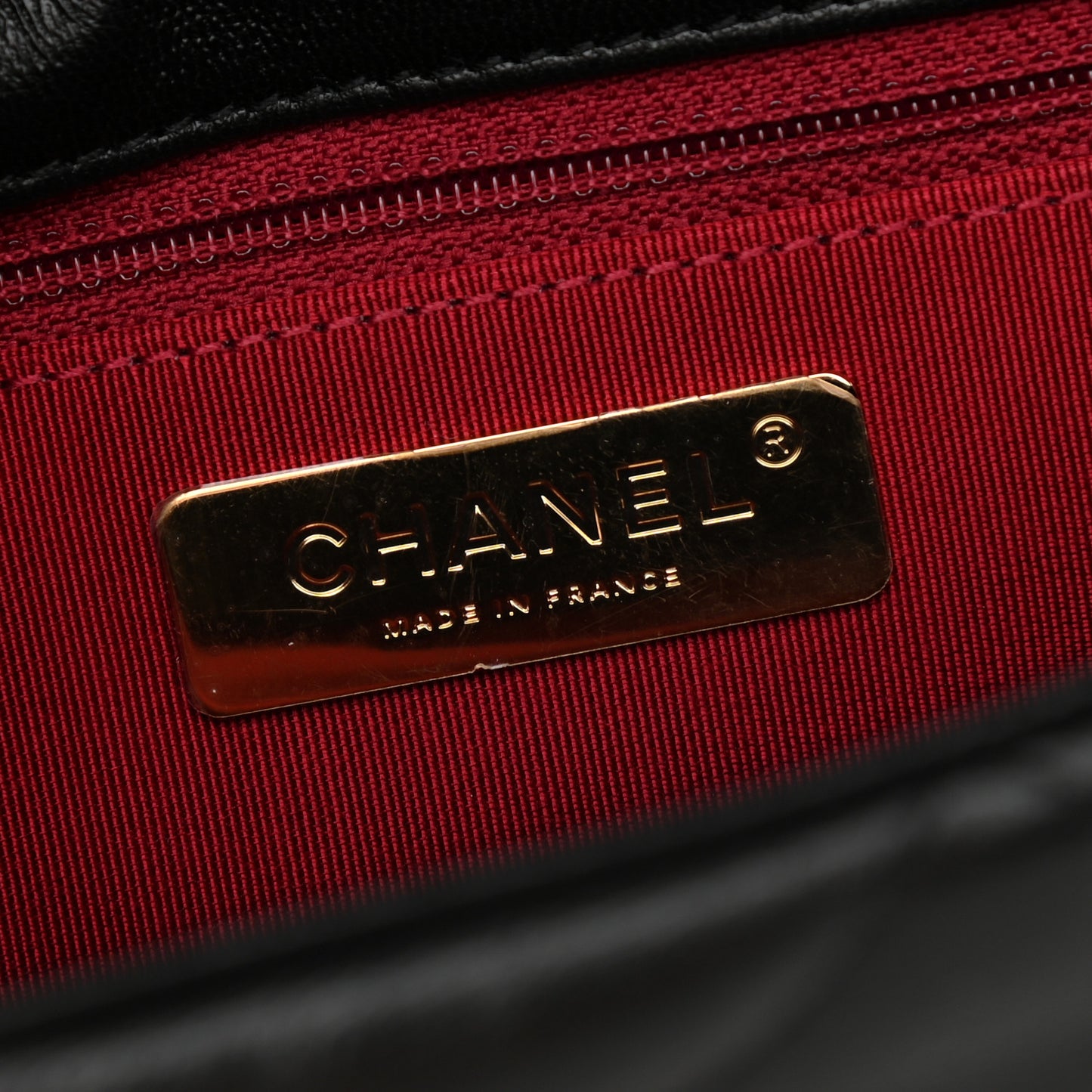 Lambskin Quilted Large Chanel 19 Flap Black