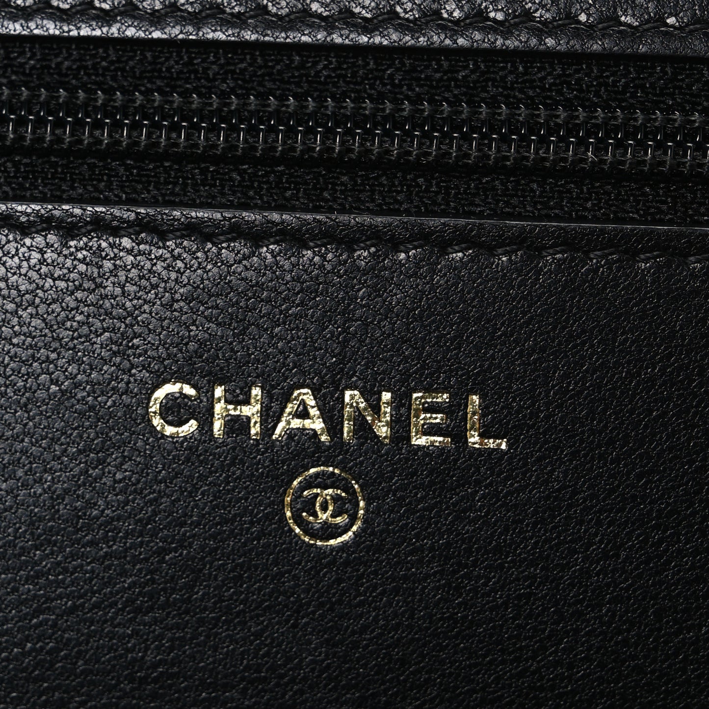 Lambskin Quilted Chanel 19 Wallet On Chain WOC Black