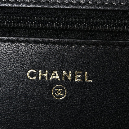 Chanel Lambskin Quilted Chanel 19 Wallet On Chain WOC Black 6 of 11