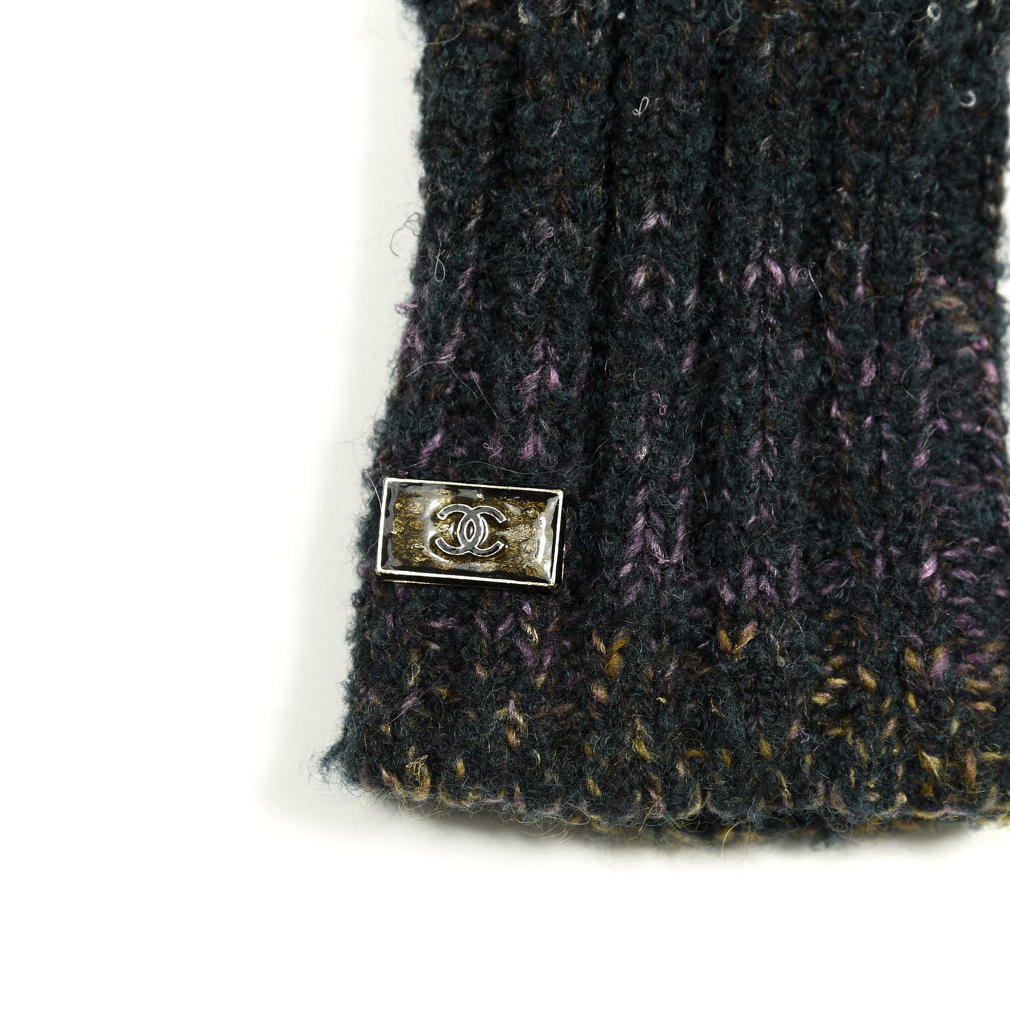 Cashmere Wool Silk Mohair Fingerless Gloves S Multicolor