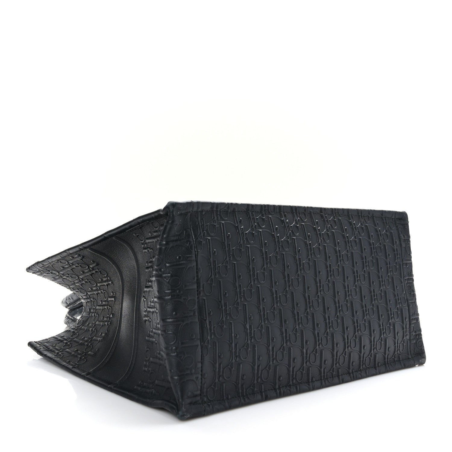 Christian Dior Oblique Calfskin Embossed Medium Book Tote Black 4 of 8