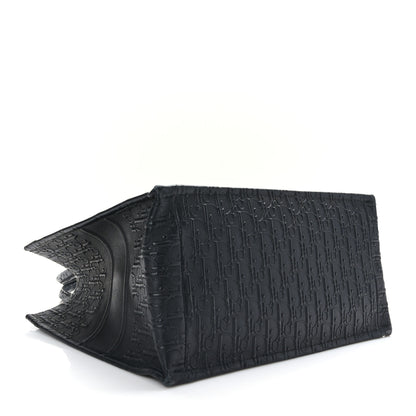 Christian Dior Oblique Calfskin Embossed Medium Book Tote Black 4 of 8