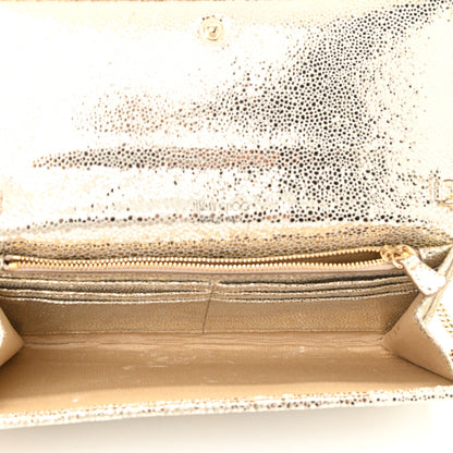 Jimmy Choo Glitter Fabric Milla Chain Wallet Champagne 5 of 9