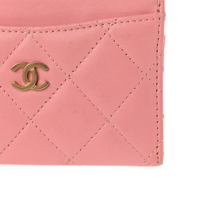 Chanel Lambskin Quilted Card Holder Pink 17 of 17