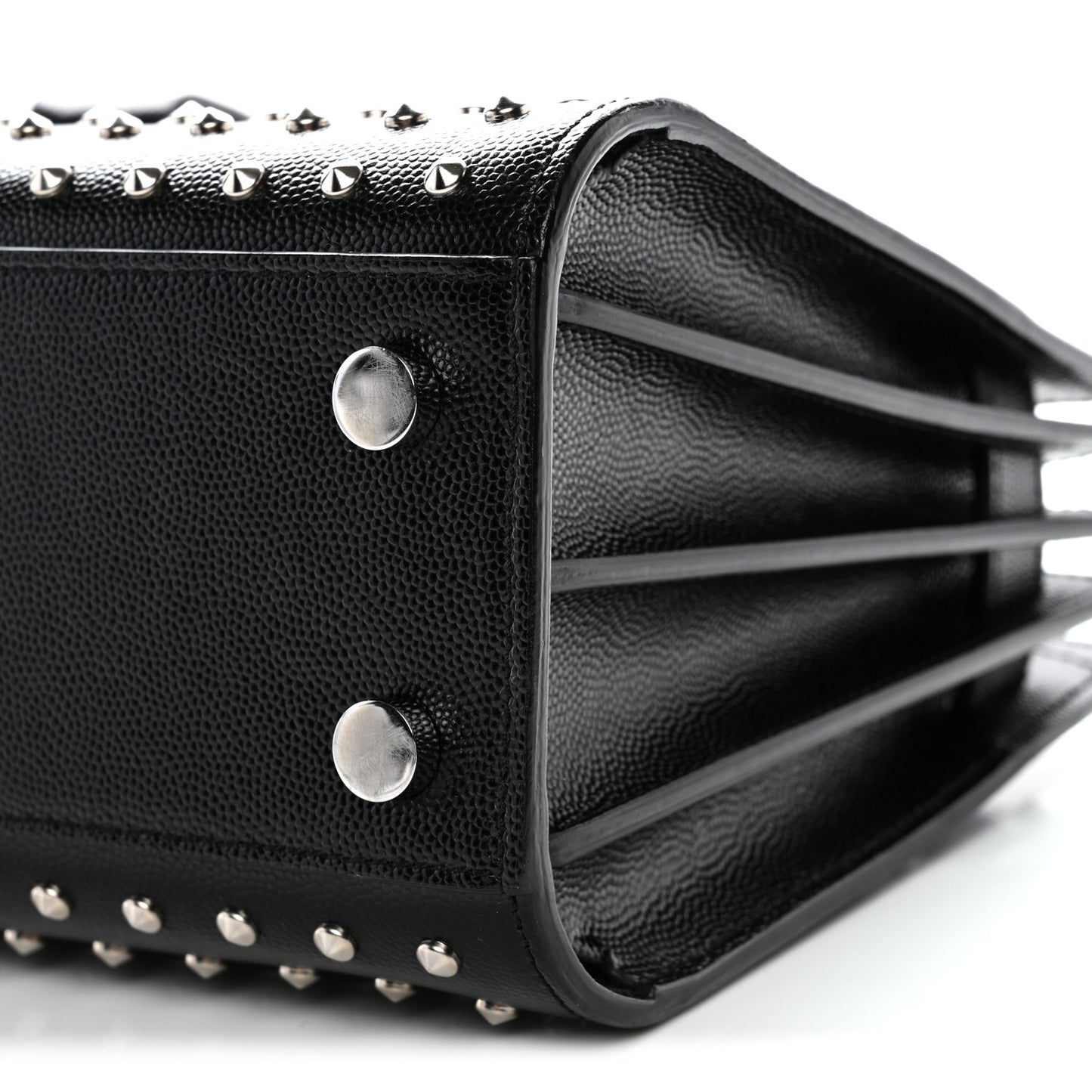 Calfskin Studded Nano Sac De Jour Black