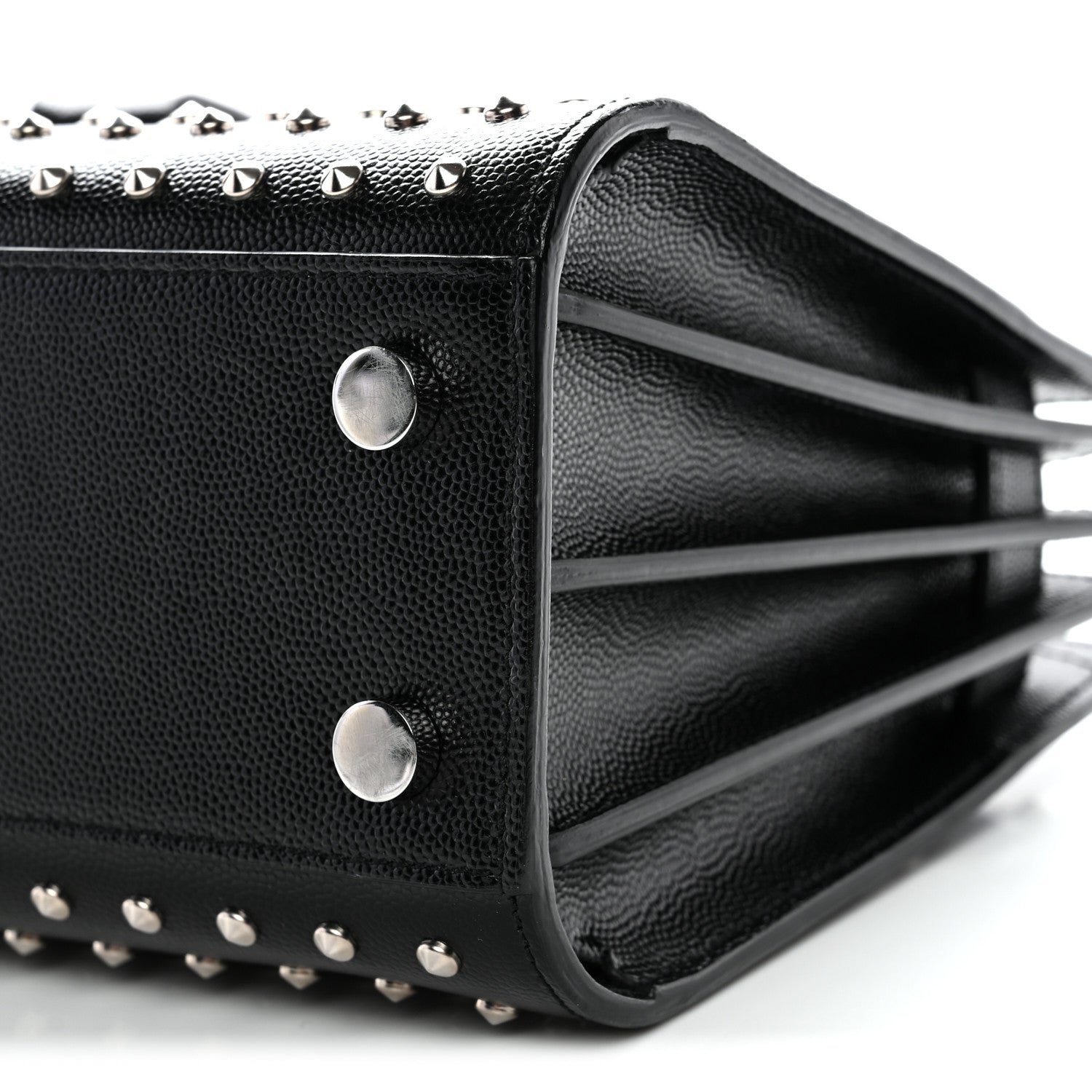 Saint Laurent Calfskin Studded Nano Sac De Jour Black 10 of 13