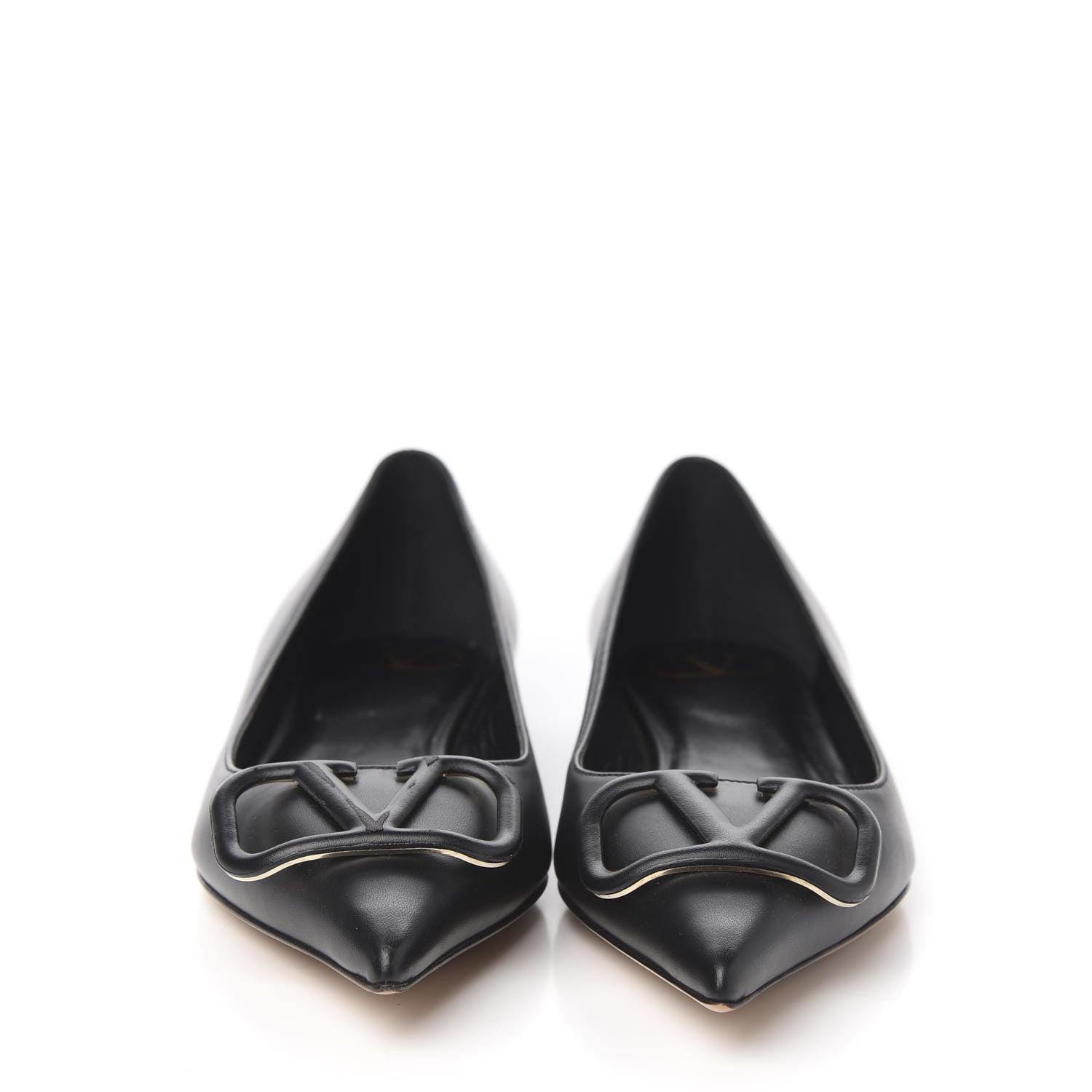 Valentino Garavani Nappa Vlogo Flats 37 Black 2 of 9