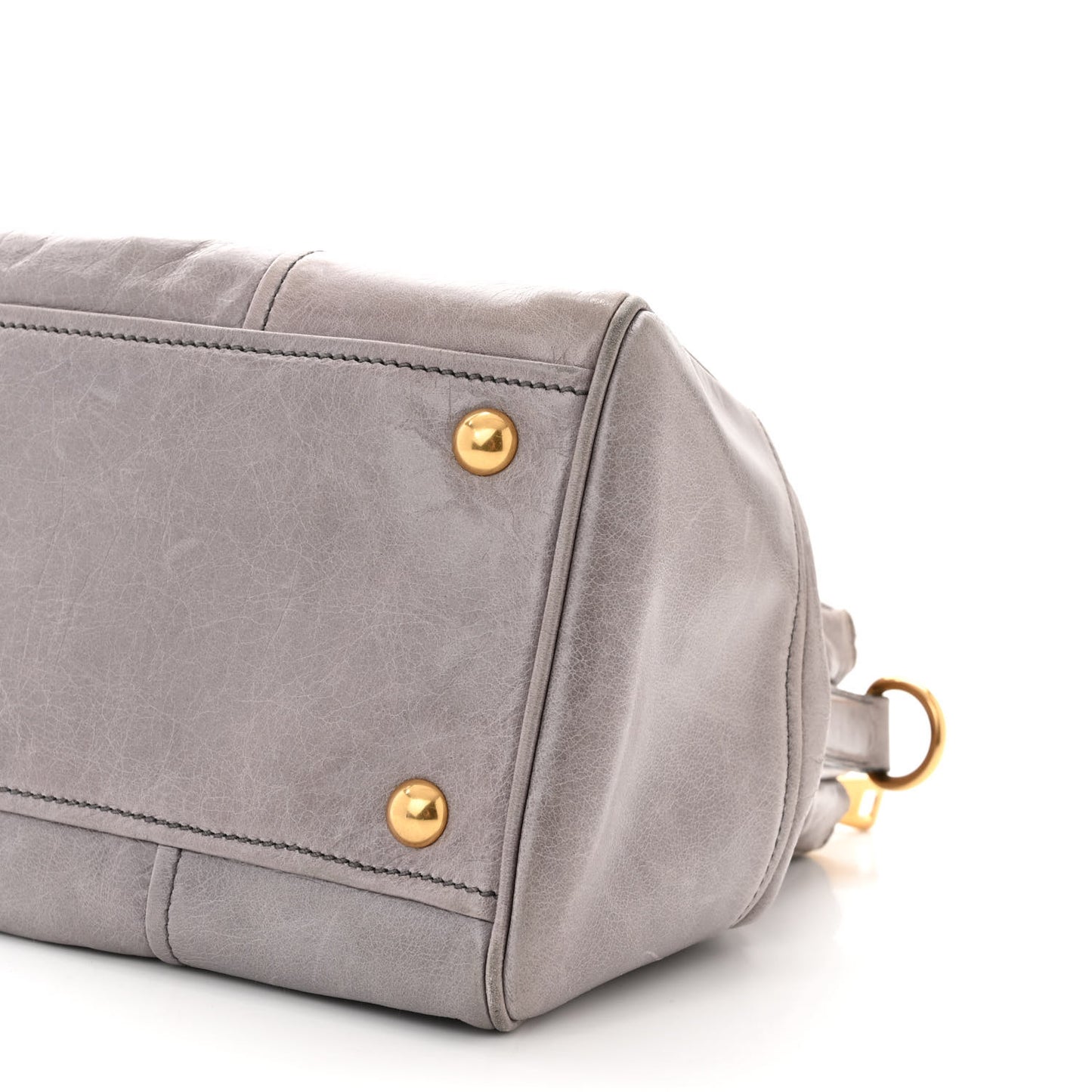 Vitello Shine Top Handle Satchel Peltro